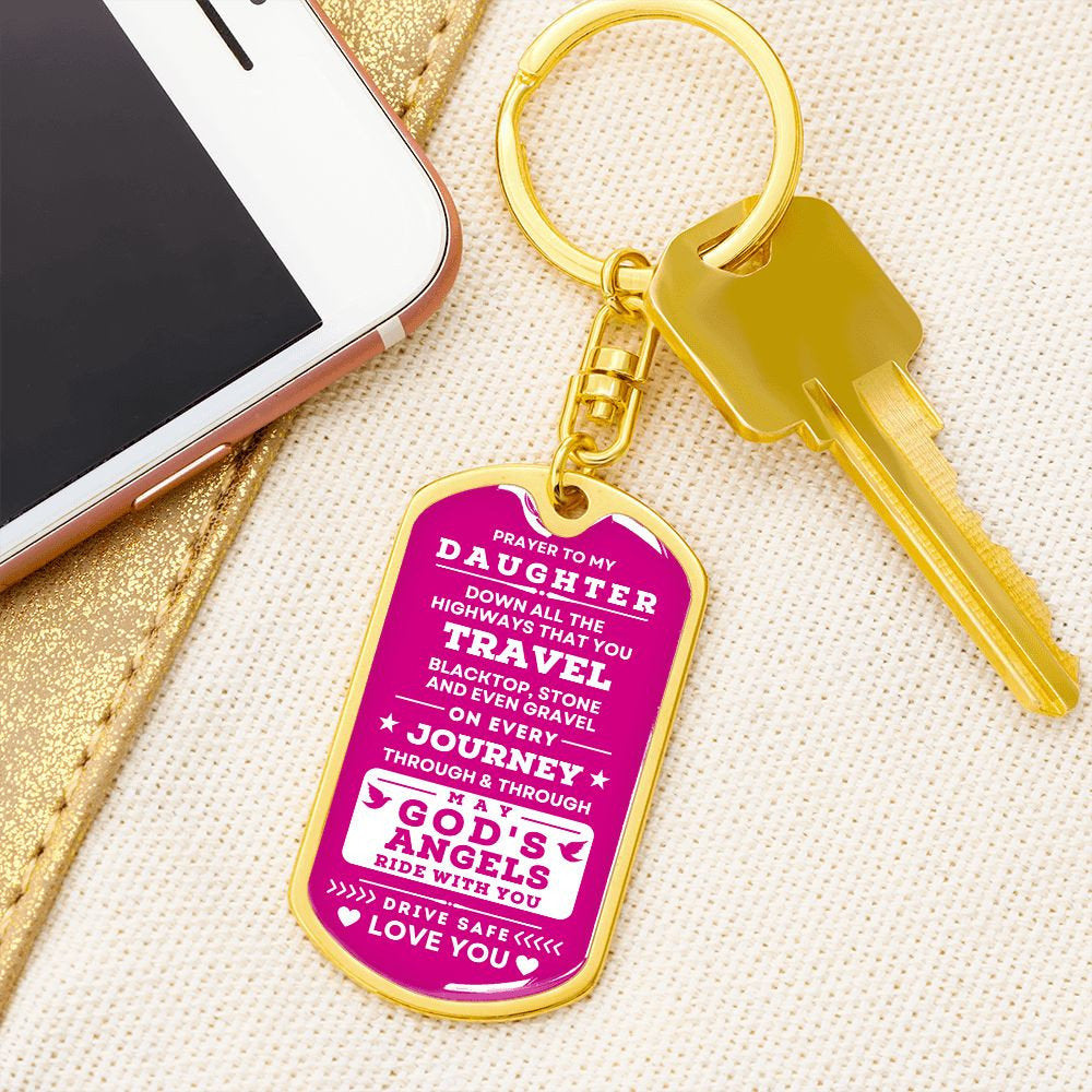 Keychain Prayer To My Daughter - New Driver Gift, God's Protection Gift
