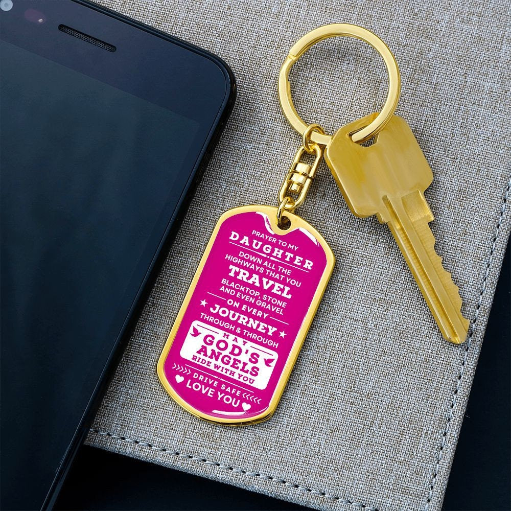 Keychain Prayer To My Daughter - New Driver Gift, God's Protection Gift