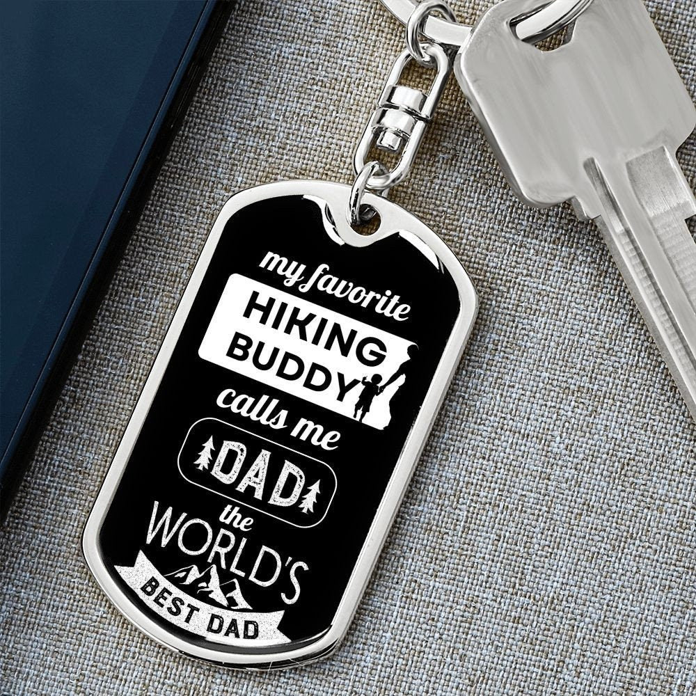 Gift to My Hiking Dad - Personalized Keychain for Dad