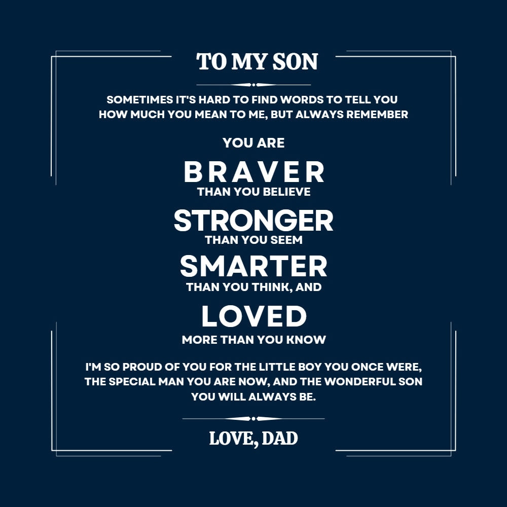 Men's Openwork Watch To My Son With Mindful Message Card - Gift From Dad, Perfect Christmas Gift, Birthday, Graduation, Wedding Gift