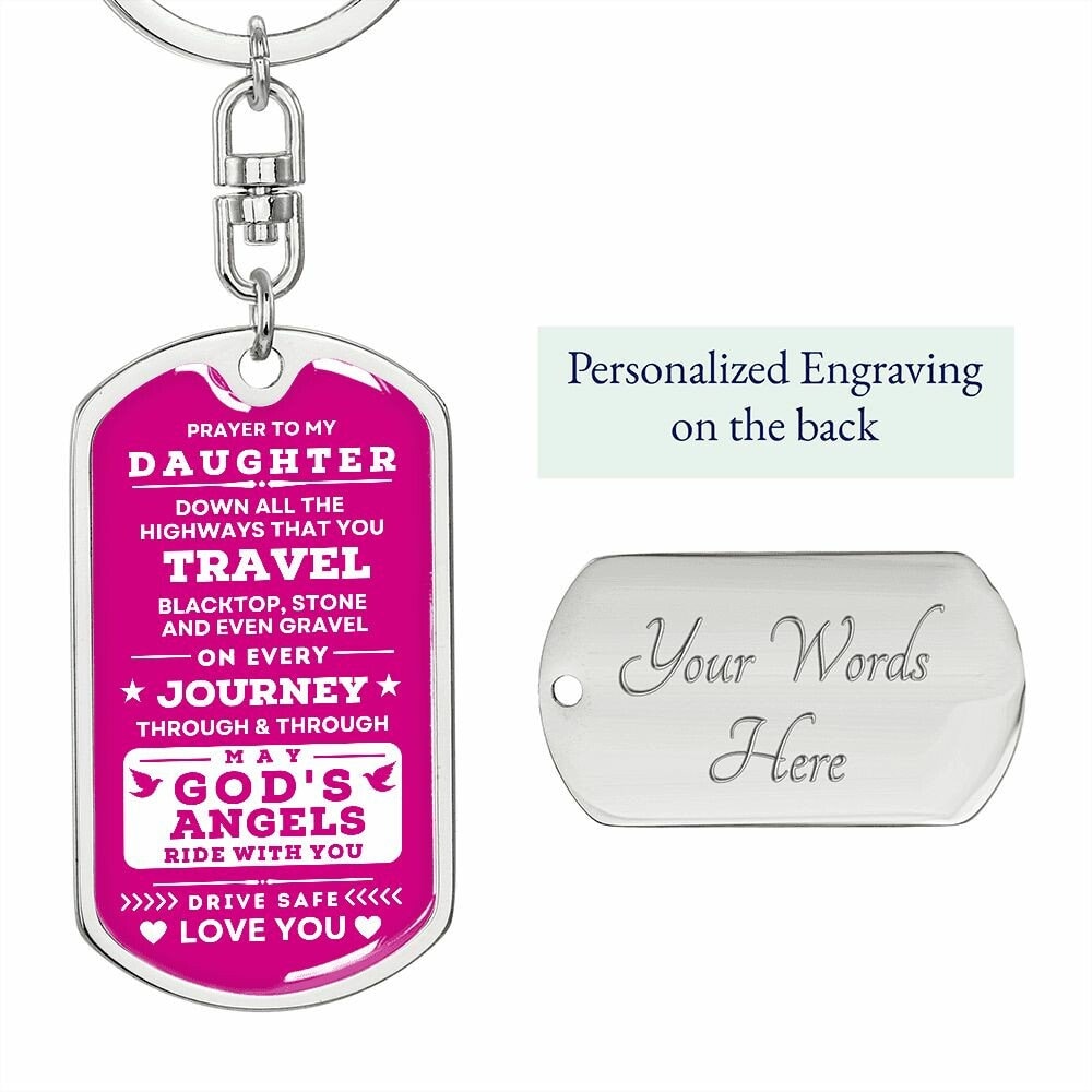 Keychain Prayer To My Daughter - New Driver Gift, God's Protection Gift
