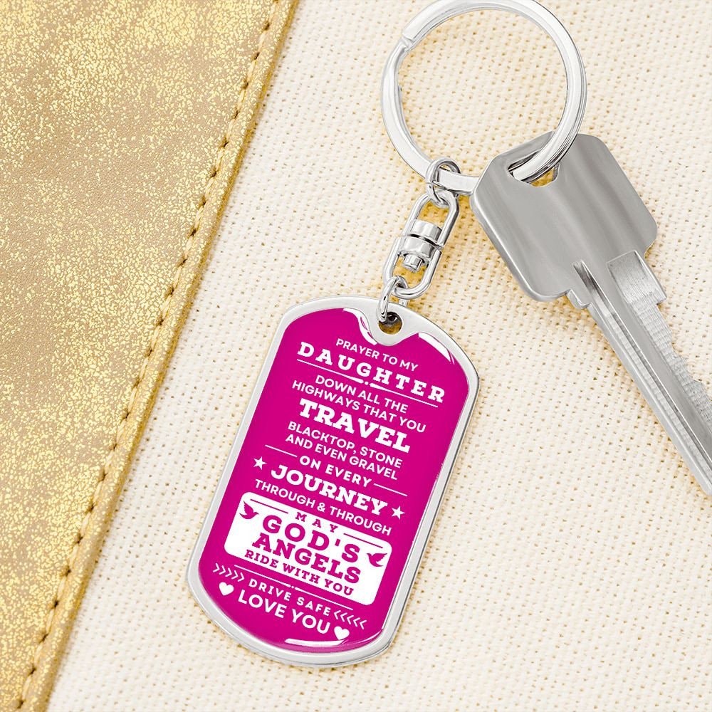Keychain Prayer To My Daughter - New Driver Gift, God's Protection Gift