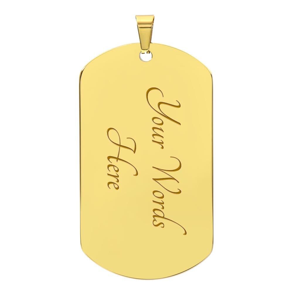 To Our Brave Son - Dog Tag Gift with Ball Chain