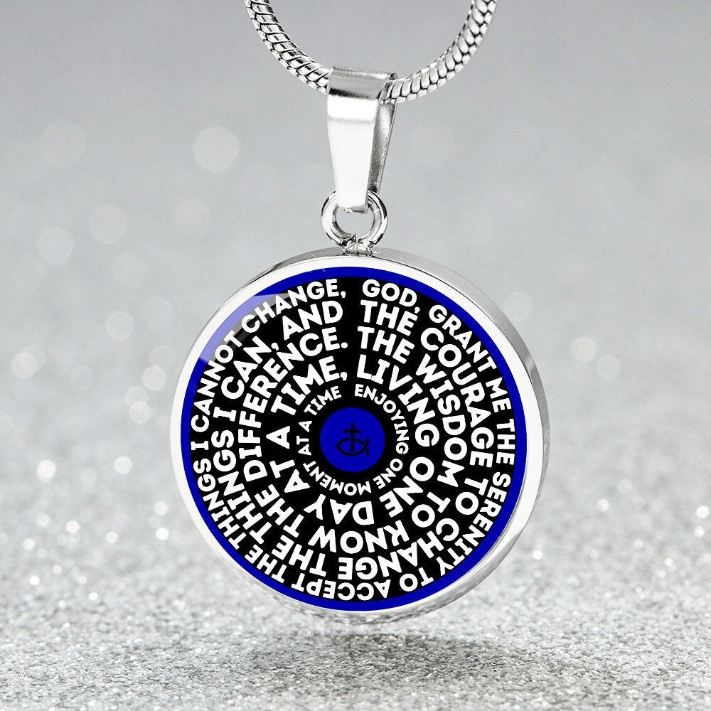 Serenity Prayer Motivational Necklace | Personalized Jewelry | Encouragement Gift