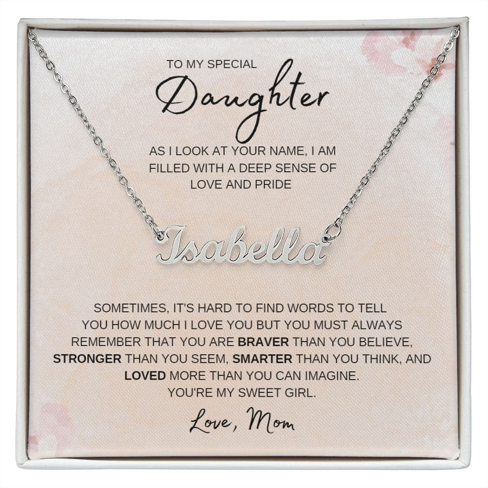 Personalized Name Necklace To My Daughter from Mom