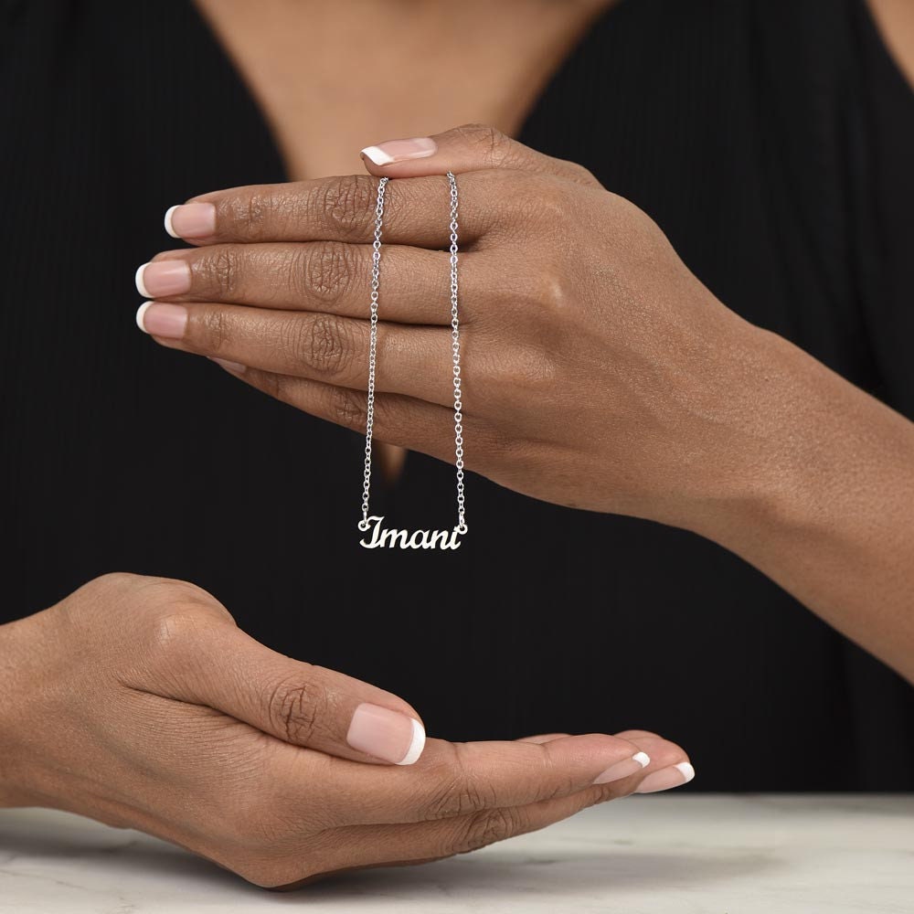 Personalized Silver Name Necklace from Dad - Perfect Christmas Gift to My Daughter, Graduation, Birthday