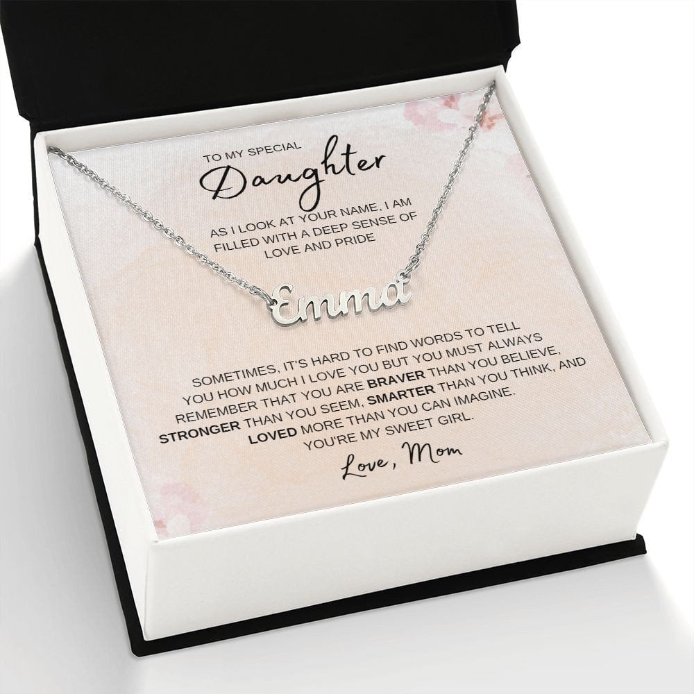 Personalized Name Necklace To My Daughter from Mom
