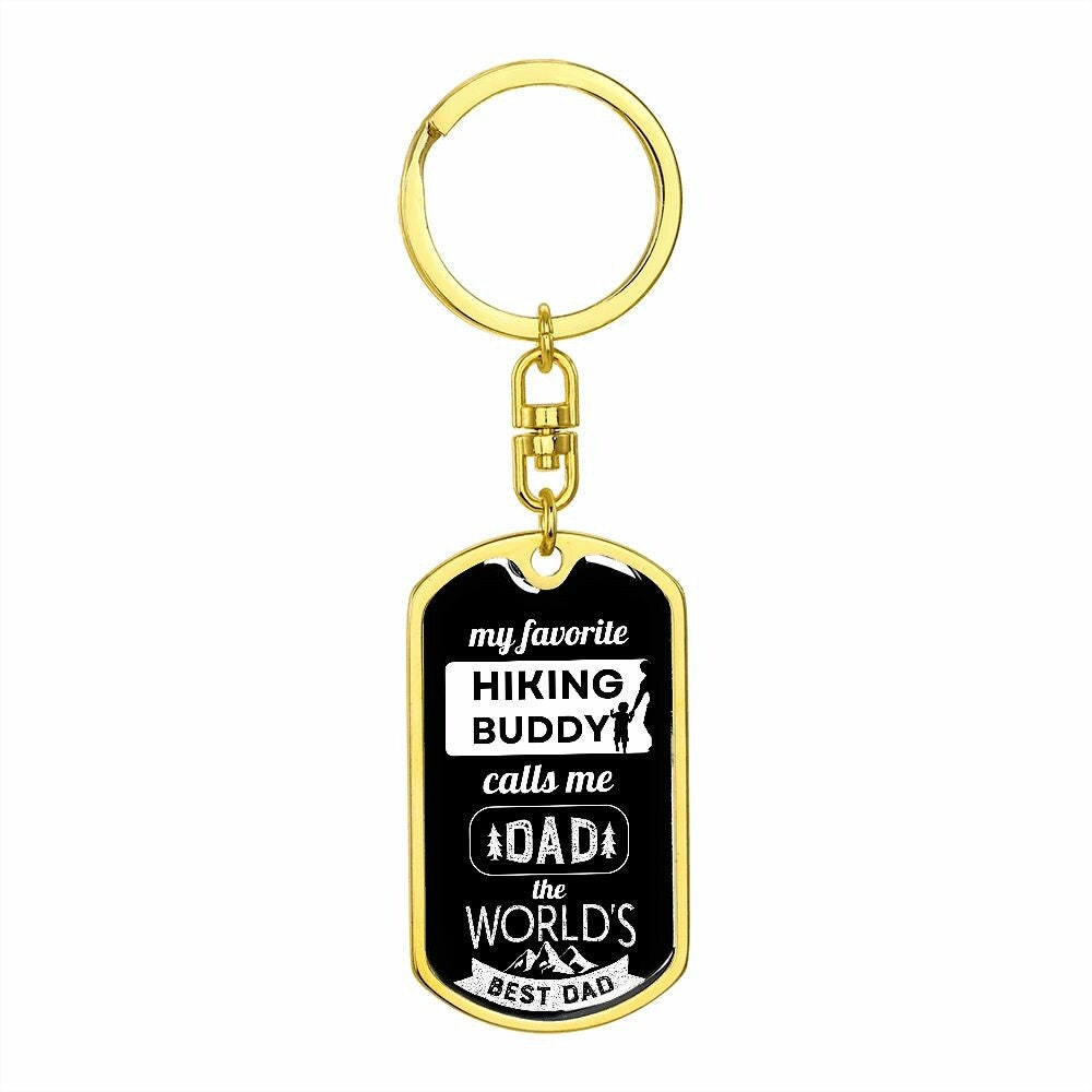 Gift to My Hiking Dad - Personalized Keychain for Dad