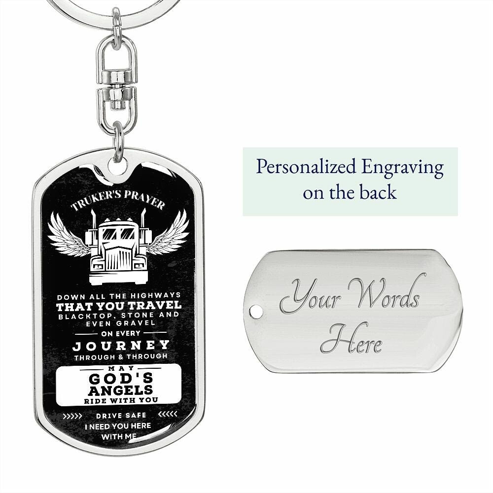 Trucker's Prayer Keychain