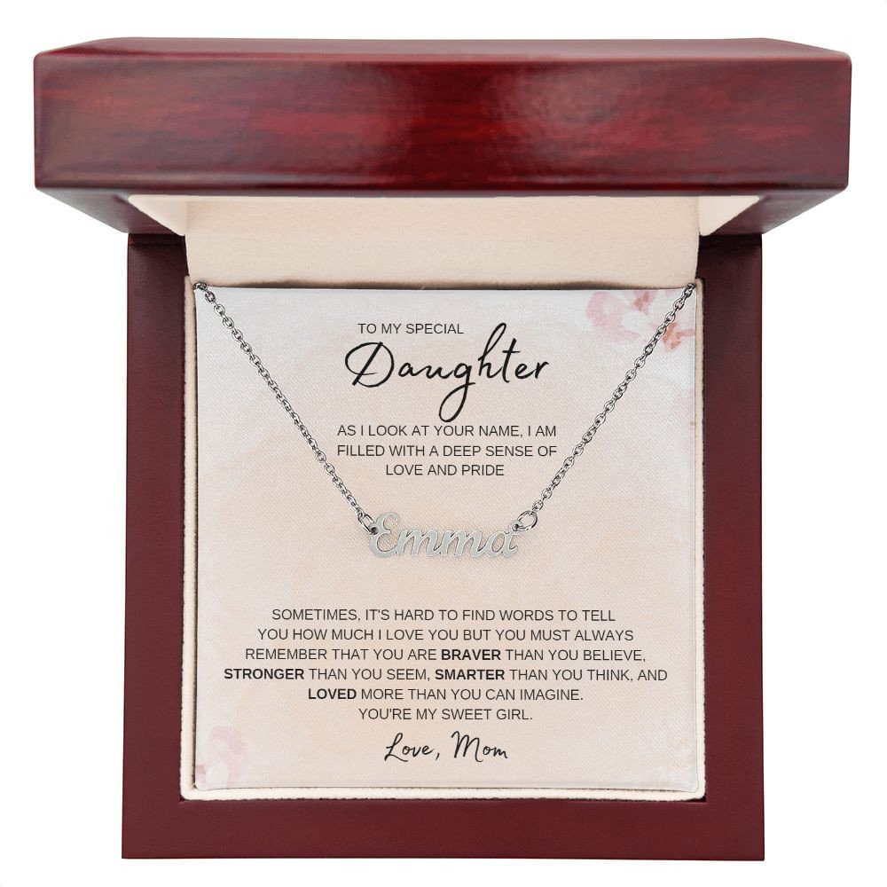 Personalized Name Necklace To My Daughter from Mom