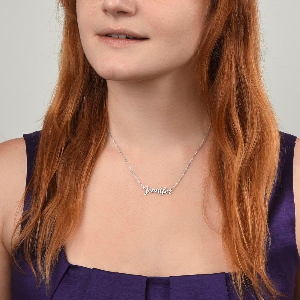 Personalized Silver Name Necklace from Dad - Perfect Christmas Gift to My Daughter, Graduation, Birthday