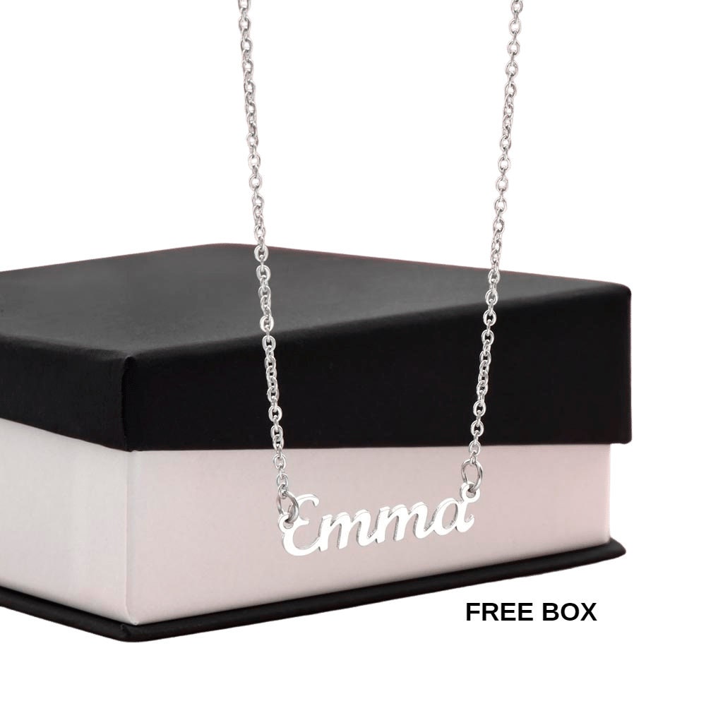 Personalized Silver Name Necklace from Dad - Perfect Christmas Gift to My Daughter, Graduation, Birthday