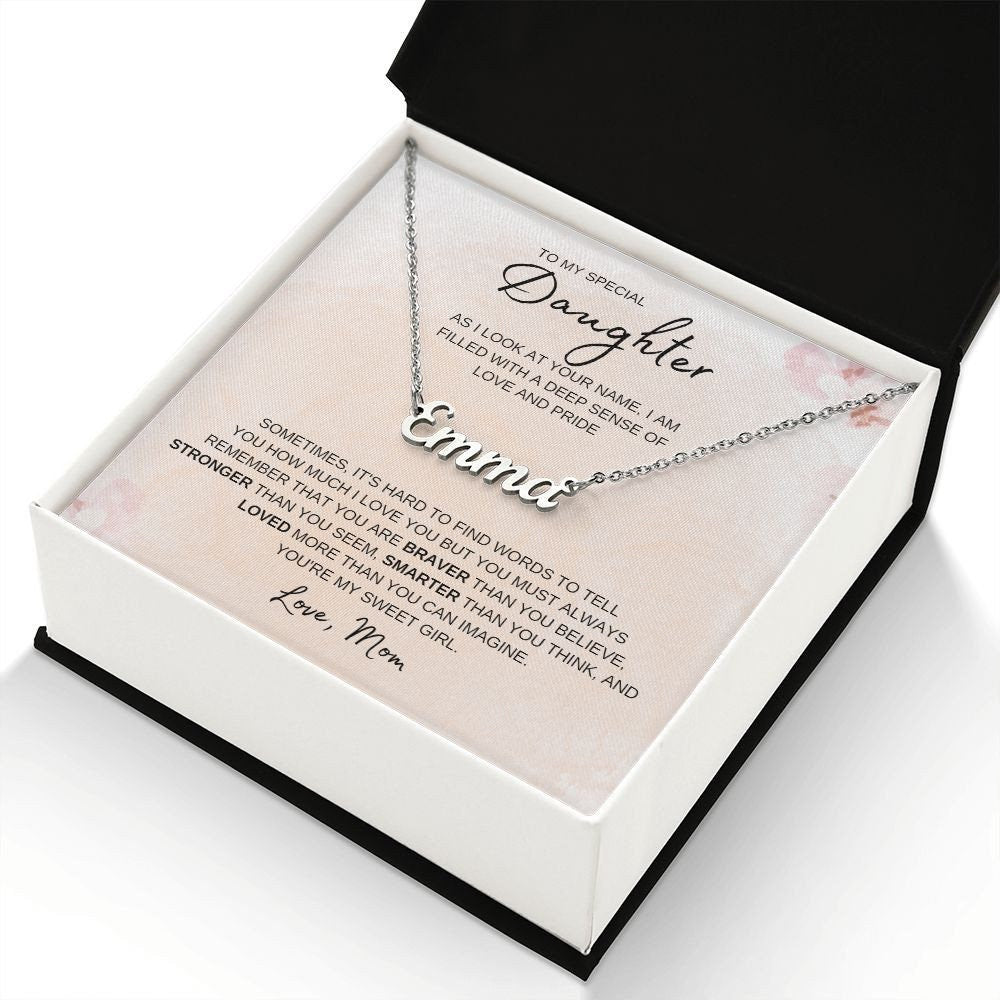 Personalized Name Necklace To My Daughter from Mom