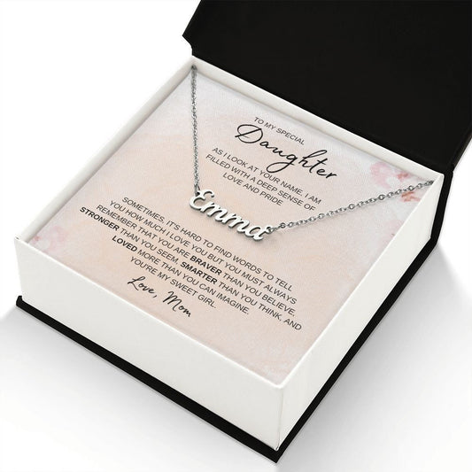 Personalized Name Necklace To My Daughter from Mom