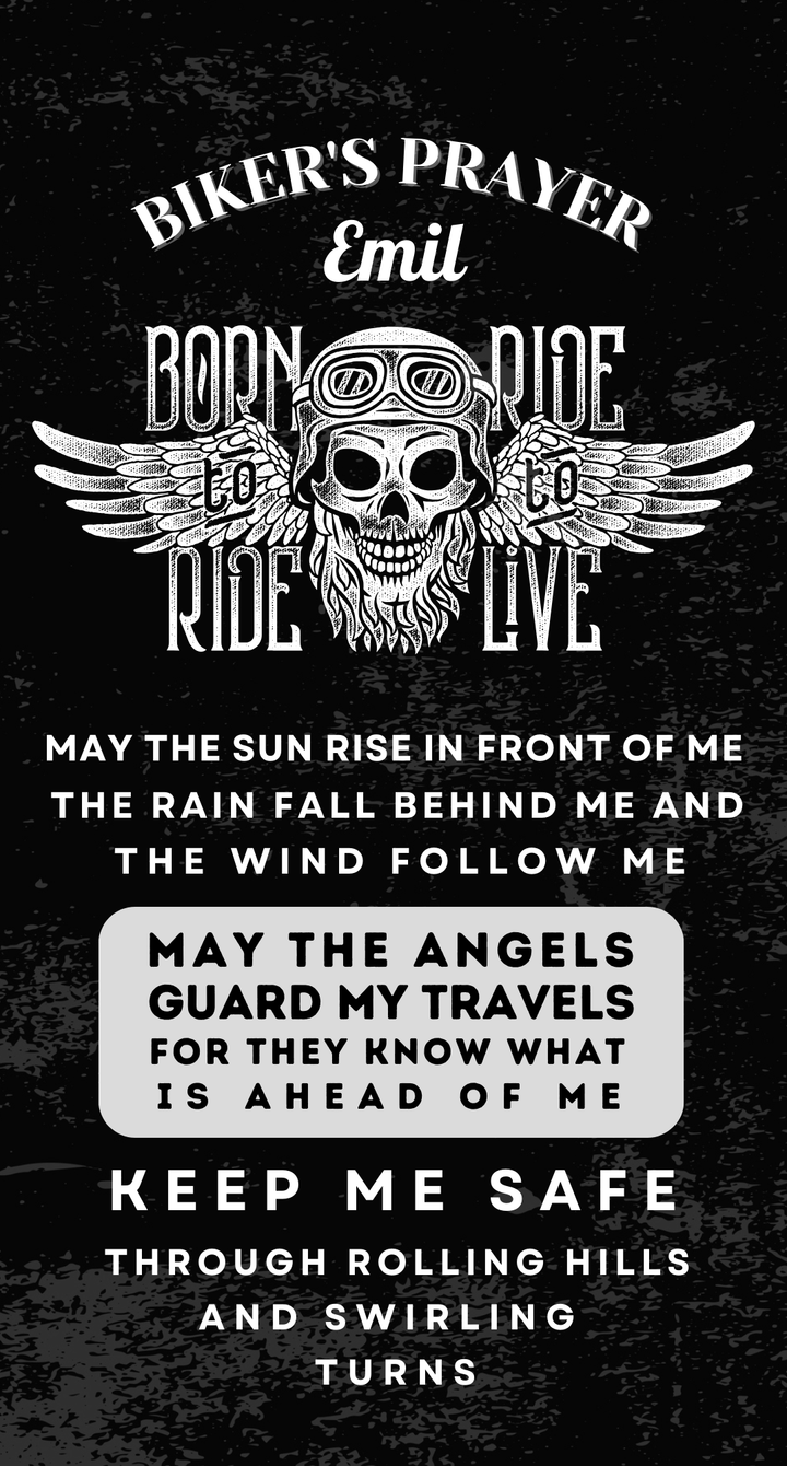 Dog Tag Necklace Biker Prayer Mr E