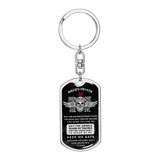 Keychain dog tag for Biker