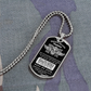 Biker Dog tag Chain biker prayer - Mr V