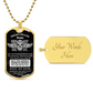 Dog Tag Necklace Biker prayer - Mr D