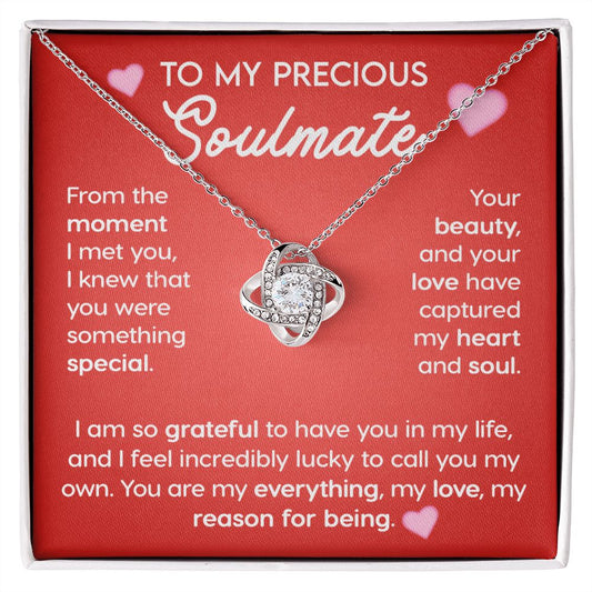 To My Precious Soulmate | Love Knot Necklace