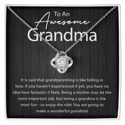 Being a Grandma is the Most Fun | Love Knot Necklace