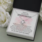 Thank You For Being My Bridesmaid - Love Knot Necklace