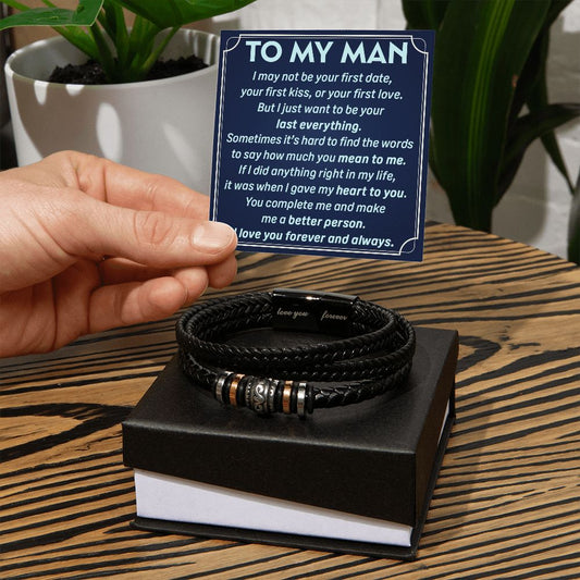 To My Man - First Kiss First Love | Love You Forever Bracelet