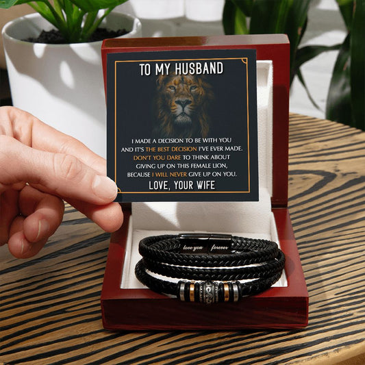 To My Husband-Best Decision | Love You Forever Bracelet