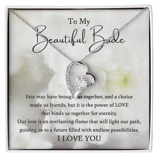 To My Beautiful Bride-Fate | Forever Love Necklace