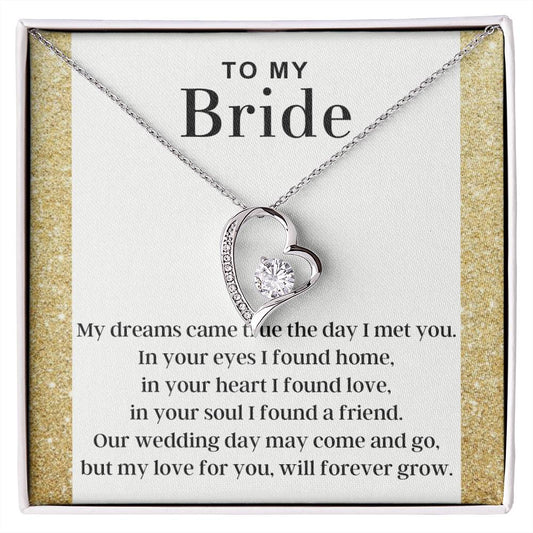 To My Bride Forever Love Necklace