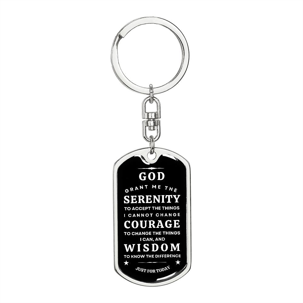 Keychain with Serenity Prayer for him or her