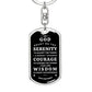 Keychain with Serenity Prayer B&W