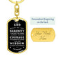 Keychain with Serenity Prayer for him or her