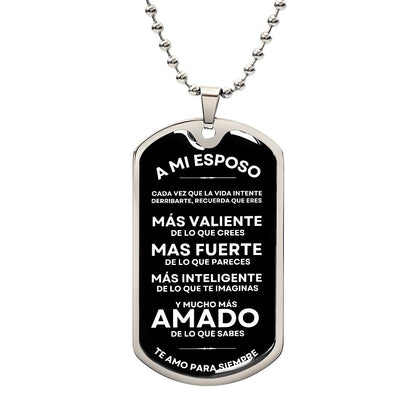 A Mi Esposo, Te Amo Para Siempre - Military Dog Tag Gift