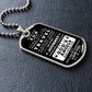 Prayer Military Tag Necklace Gift To My Son - Dog Tag Drive Safe, From Dad, From Mom, Christmas, Birthday, Graduation, Best Gift for Son