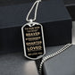 Gift To Our Son | Dog Tag | Stronger