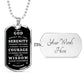 Military necklace with Serenity Prayer for Him/Her