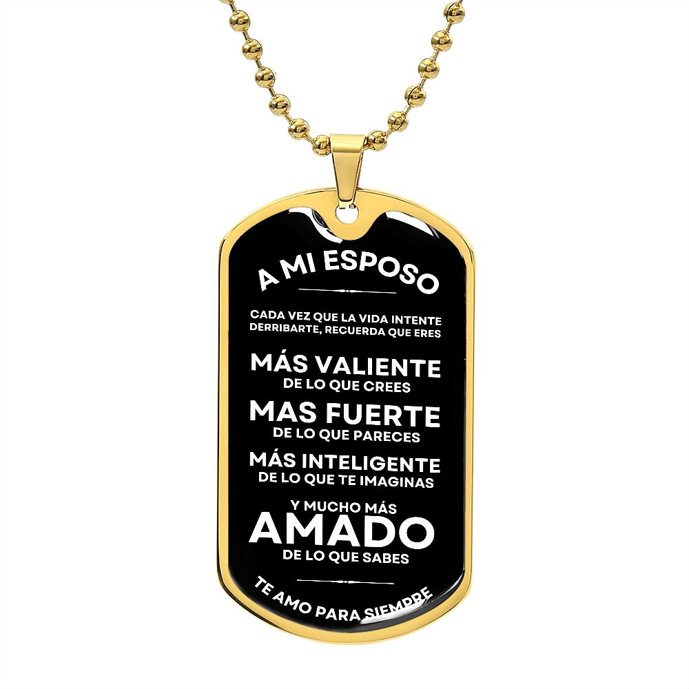 A Mi Esposo, Te Amo Para Siempre - Military Dog Tag Gift