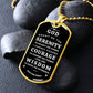 Military necklace with Serenity Prayer for Him/Her
