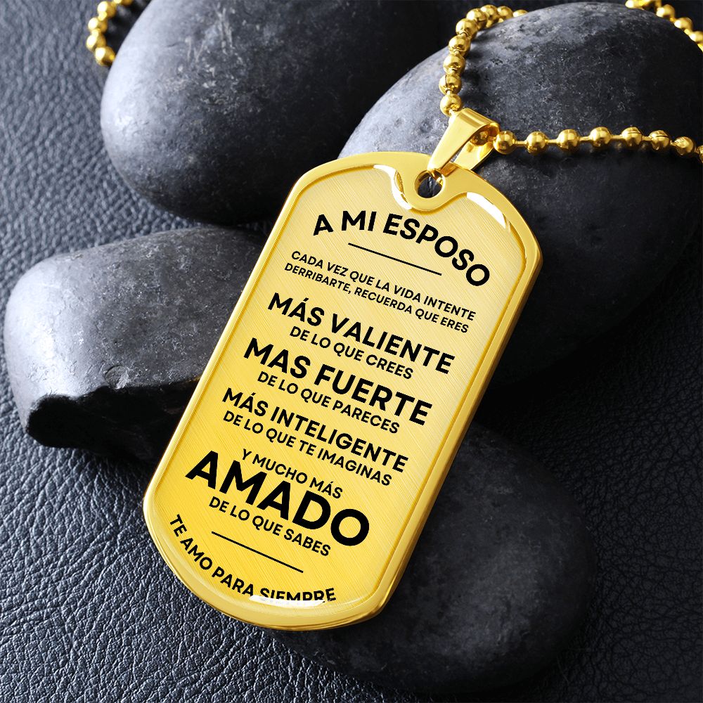 A Mi Esposo - Military Dog Tag Gift