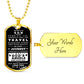 Prayer Military Tag Necklace Gift To My Son - Dog Tag Drive Safe, From Dad, From Mom, Christmas, Birthday, Graduation, Best Gift for Son