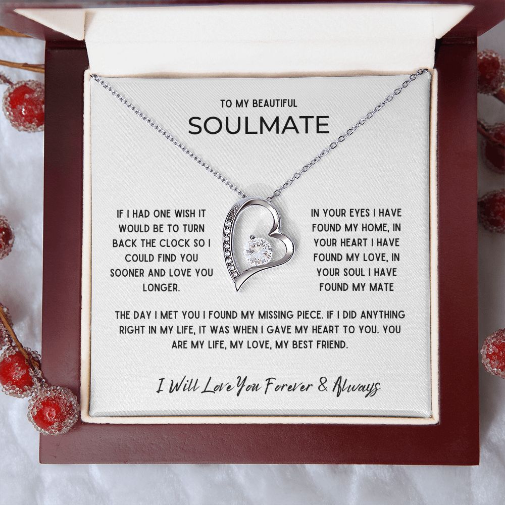 Gift To My Beautiful Soulmate | One Wish | Forever Love Necklace