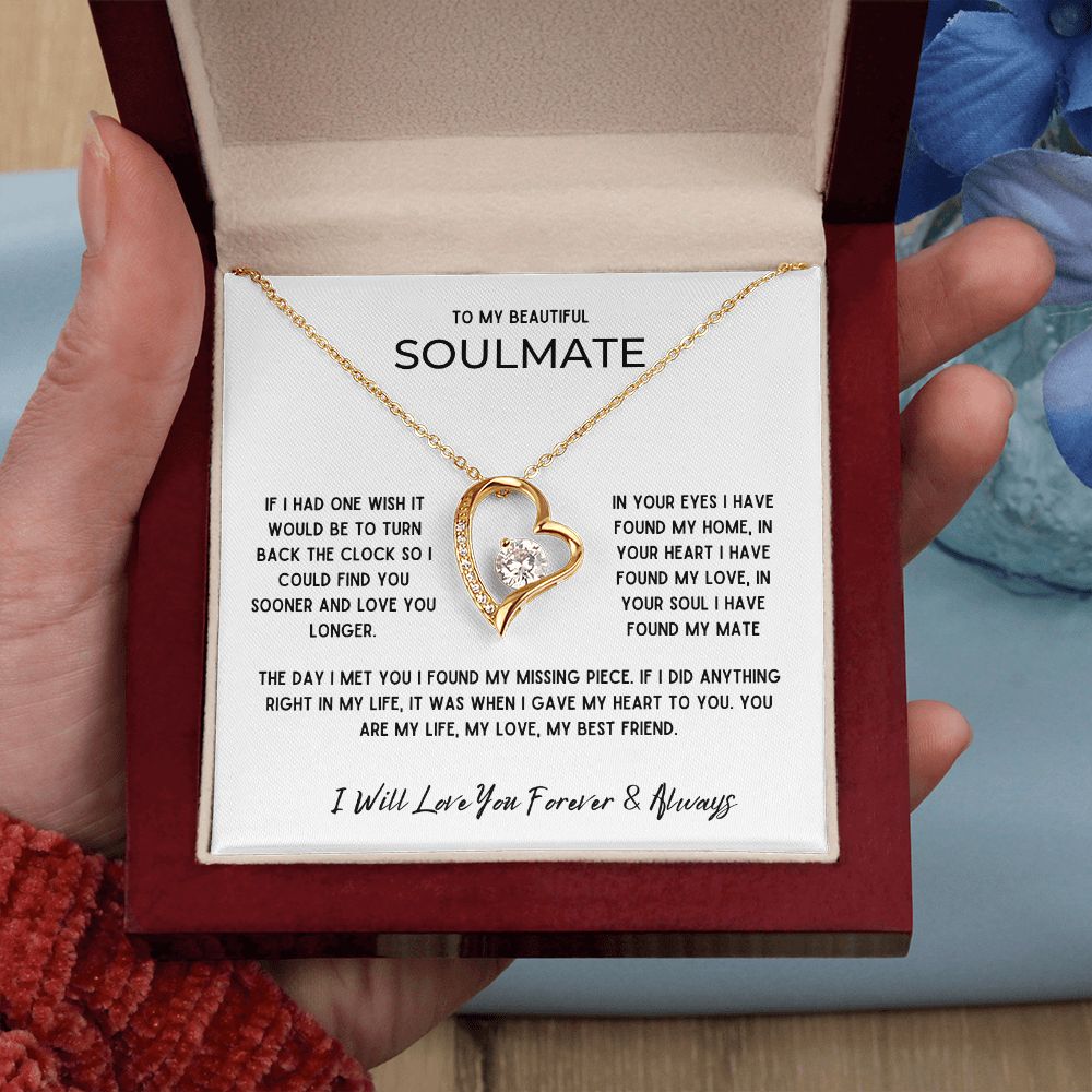 Gift To My Beautiful Soulmate | One Wish | Forever Love Necklace