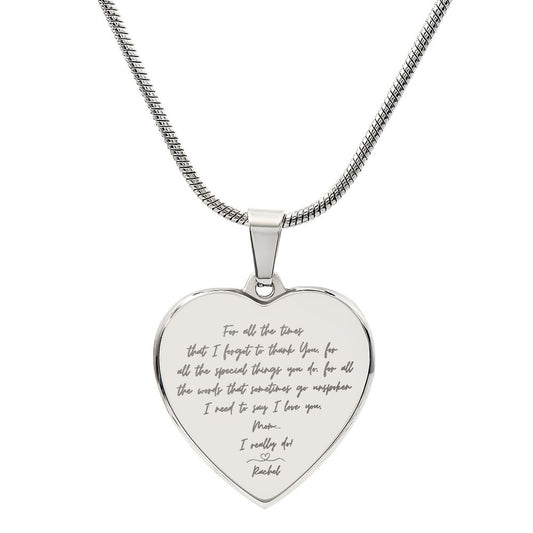 Engraved message To Mom - I love You mom... I really do!