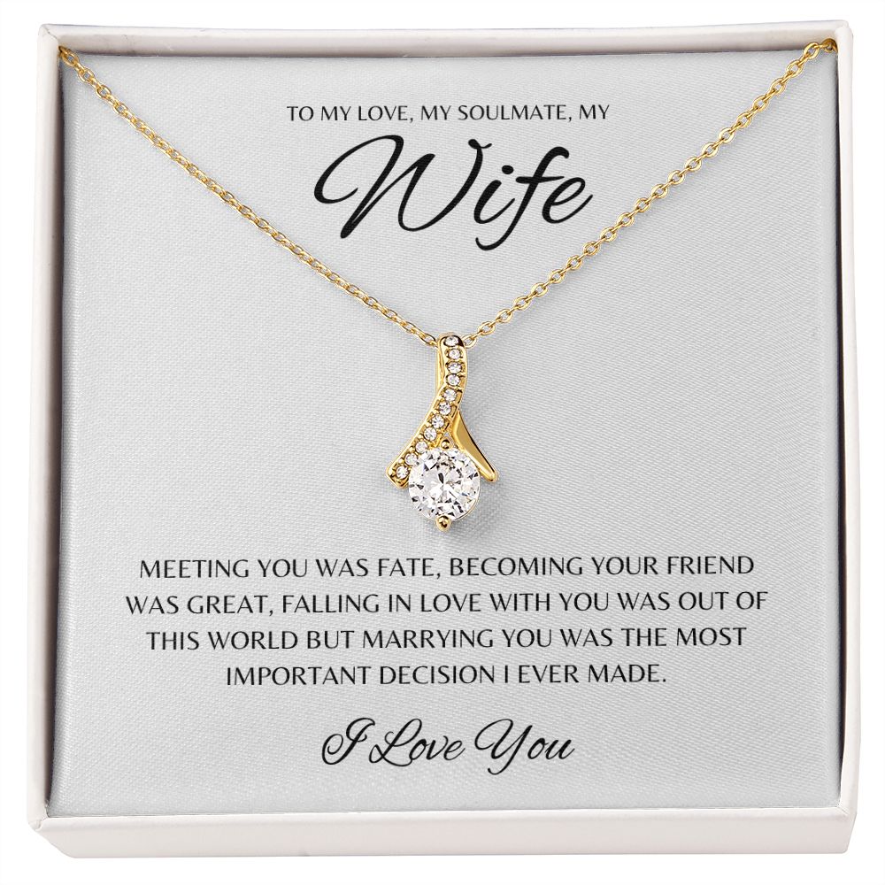 Gift To My Love, My Soulmate, My Wife | Alluring Beauty Necklace