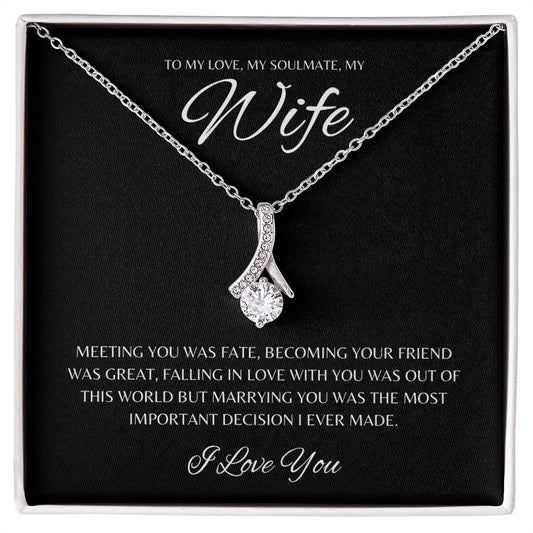 Gift To My Love, My Soulmate, My Wife | Alluring Beauty Necklace