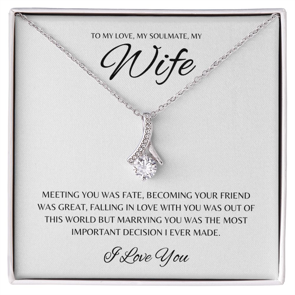 Gift To My Love, My Soulmate, My Wife | Alluring Beauty Necklace