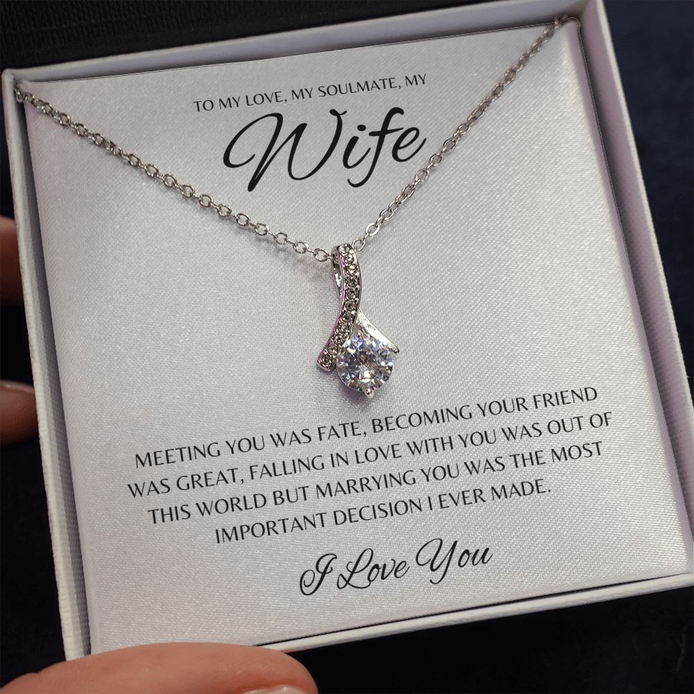 Gift To My Love, My Soulmate, My Wife | Alluring Beauty Necklace