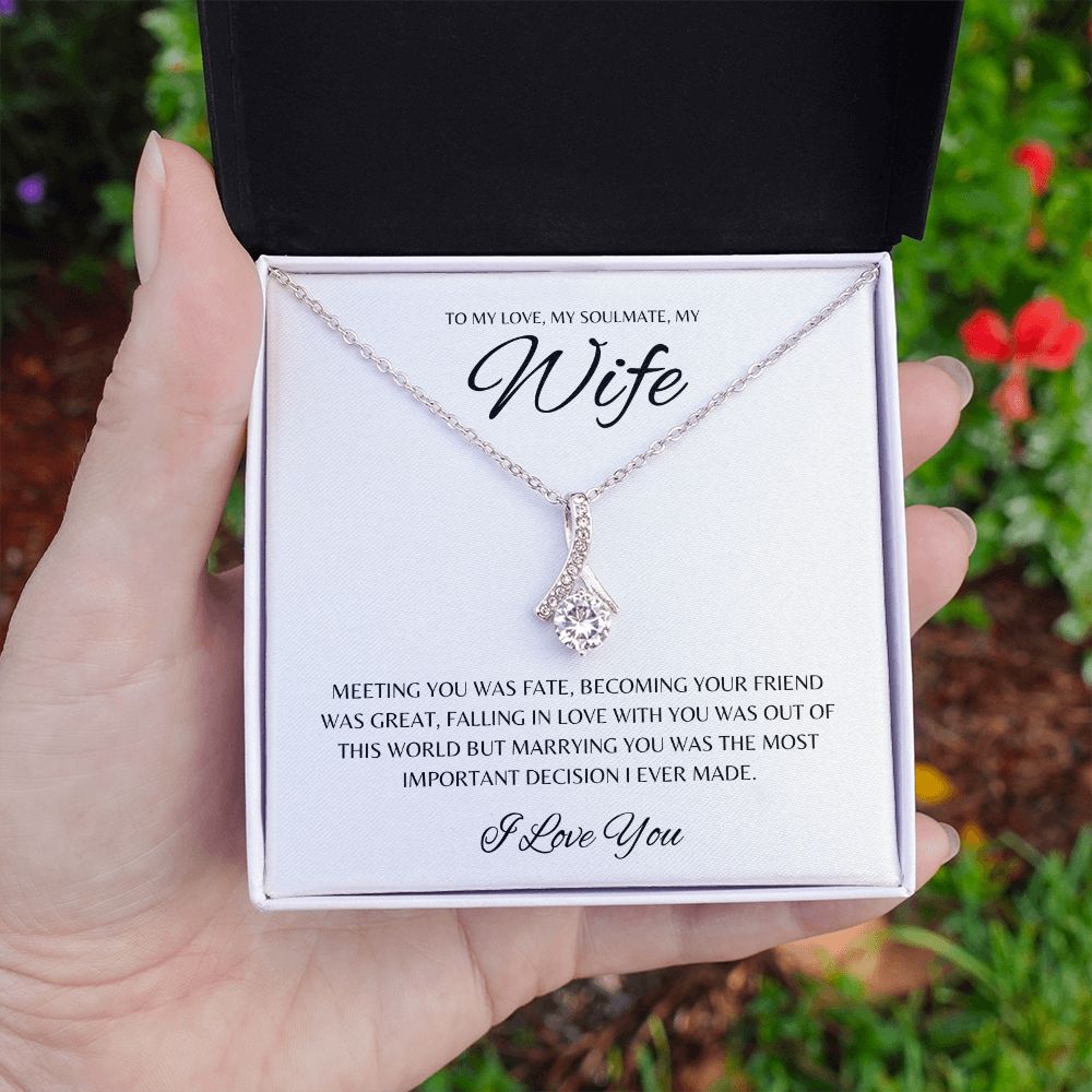 Gift To My Love, My Soulmate, My Wife | Alluring Beauty Necklace