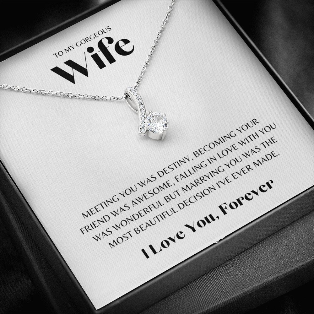 Gift To My Gorgeous Wife | Alluring Beauty Necklace