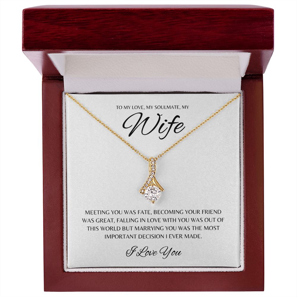 Gift To My Love, My Soulmate, My Wife | Alluring Beauty Necklace